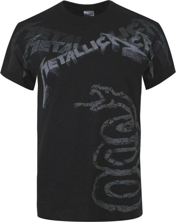 Actual product image Metallica Unisex Adult Black Album Faded T-Shirt (M)