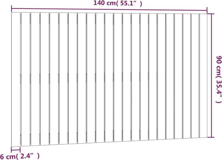 Produktbild vidaXL Wand-Kopfteil (159 x 5 x 60 cm)