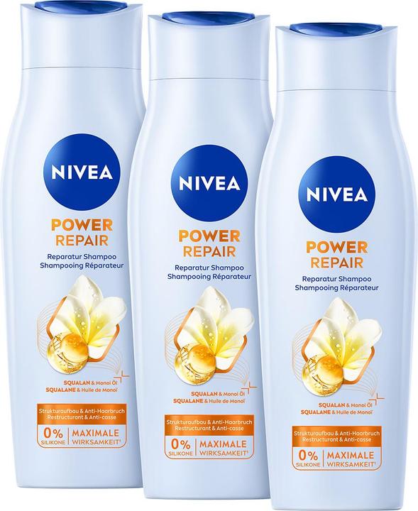 Immagine prodotto NIVEA Power Repair Trio (750 ml, Shampoo liquido)