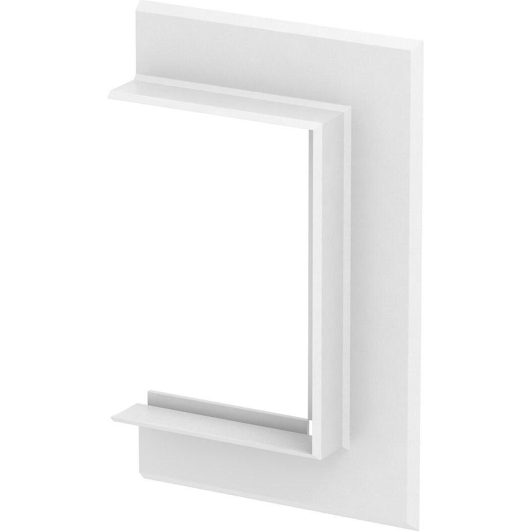 OBO Bettermann, Leitungsführung Zubehör, OBO G-AWAO70130RW Wandabschlussblendenoffen 198x25x104 Alu reinweiÃ RAL9010
