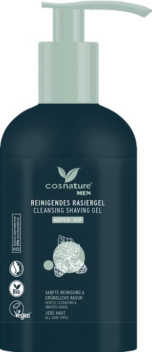 Actual product image Cosnature Men Natural Cleansing Shaving Gel With Hop Cone Extract 200Ml (200 ml, Shaving gel)