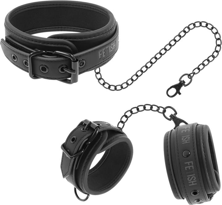 Productafbeelding Fetish submissive Halsband Y Esposas Cuero Vegano Con Forro De Nopreno