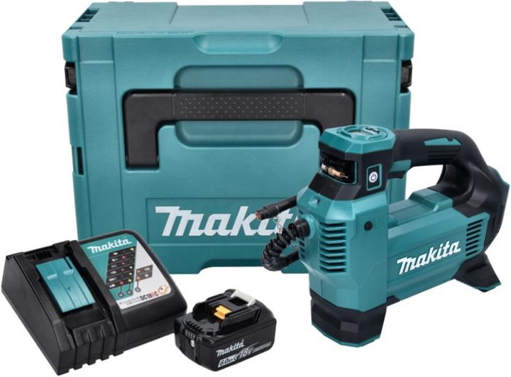 Image du produit Makita DMP 181 RG1J Compresseur sur batterie 18 V 11,1 bar + 1x batterie 6,0 Ah + chargeur + Makpac (11.10 bar)