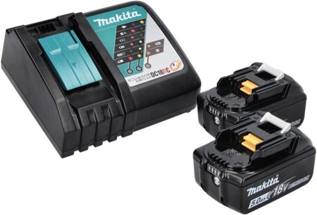 Produktbild Makita DMP 181 RTJ Akku Kompressor 18 V 11,1 bar + 2x Akku 5,0 Ah + Ladegerät + Makpac (11.10 Bar)