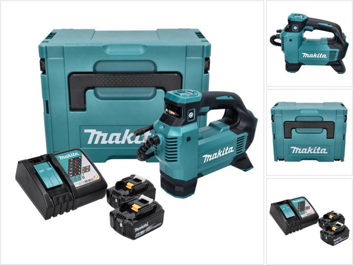 Image du produit Makita DMP 181 RGJ Compresseur sur batterie 18 V 11,1 bar + 2x batterie 6,0 Ah + chargeur + Makpac (11.10 bar)