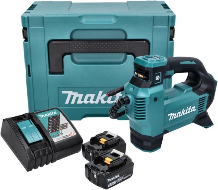 Image du produit Makita DMP 181 RGJ Compresseur sur batterie 18 V 11,1 bar + 2x batterie 6,0 Ah + chargeur + Makpac (11.10 bar)
