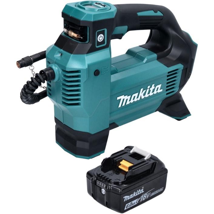 Thumbnail - Makita, Kompressor, DMP 181 G1 Akku Kompressor 18 V 11,1 bar + 1x Akku 6,0 Ah - ohne Ladegerät (11.10 Bar)