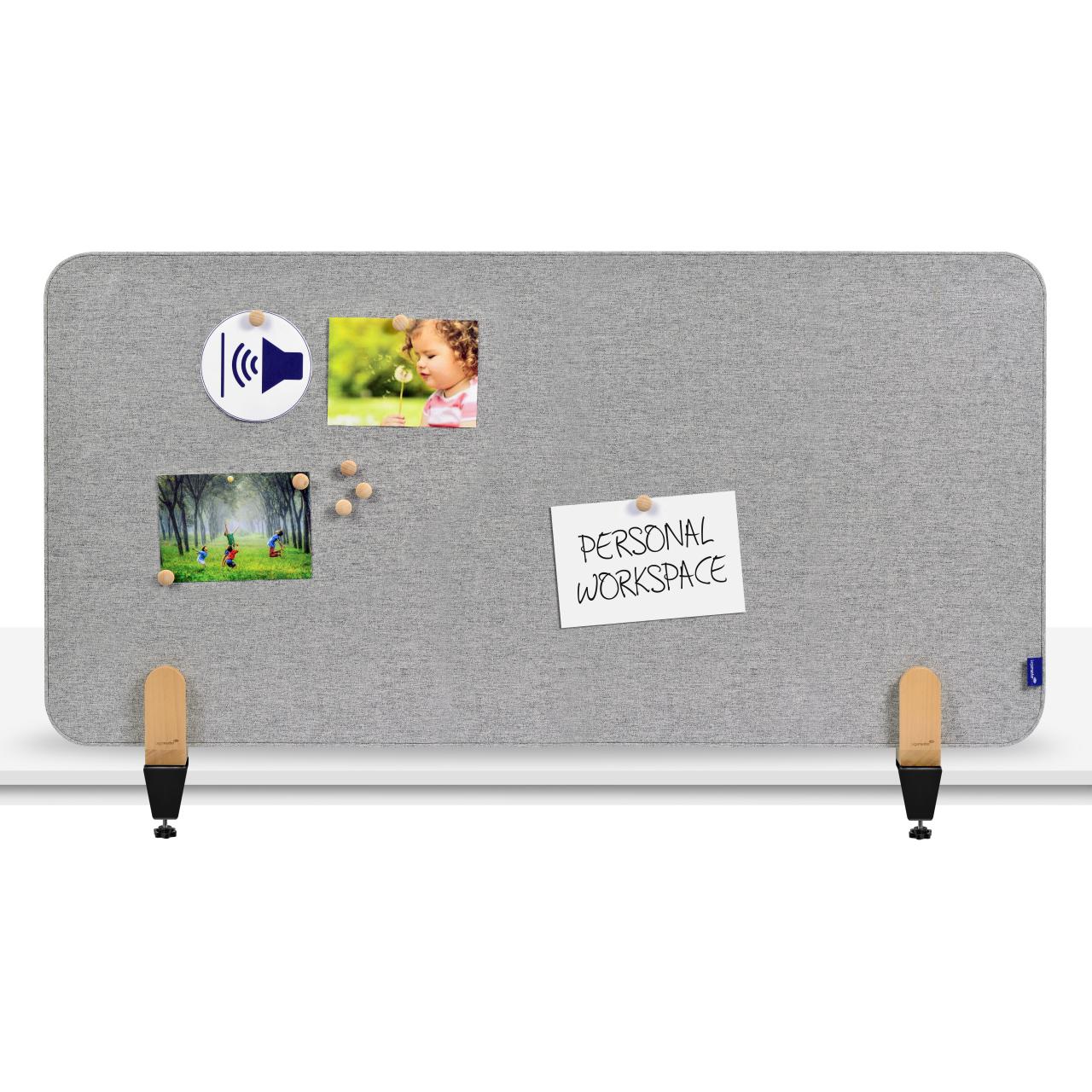 Thumbnail - Legamaster, Trennwand, ELEMENTS Tischtrennwand akustik Klammern (120 x 60 cm)