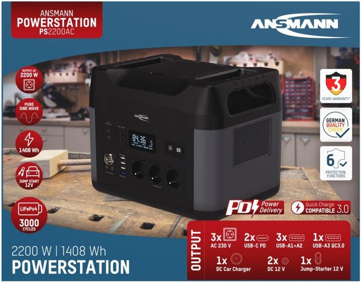 Produktbild Ansmann PS2200AC (1408 Wh, 17.84 kg)