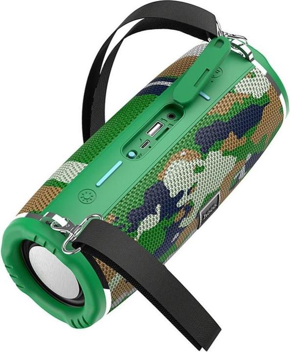 Produktbild Hoco - Wireless Speaker Sports (HC12) - Bluetooth 5.0, Shoulder Strap, 10W - Camouflage Green (2 h, Netzbetrieb)