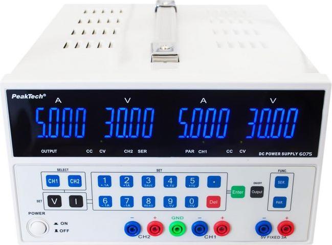 Image du produit Peaktech Alimentation de laboratoire 1 Kan....30 VDC VDC 5 A (6015 A)