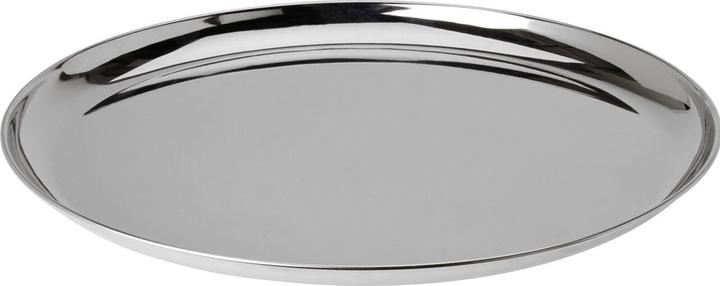 Koopman Elegantes Serviertablett & Dekotablett aus Metall, Ø39 cm, silber