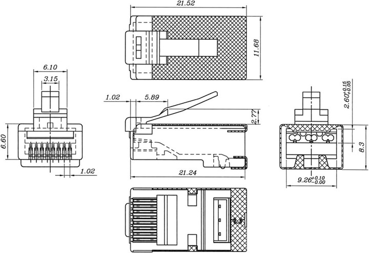 Immagine prodotto Goobay Connettore RJ45 (S/STP, CAT6a)