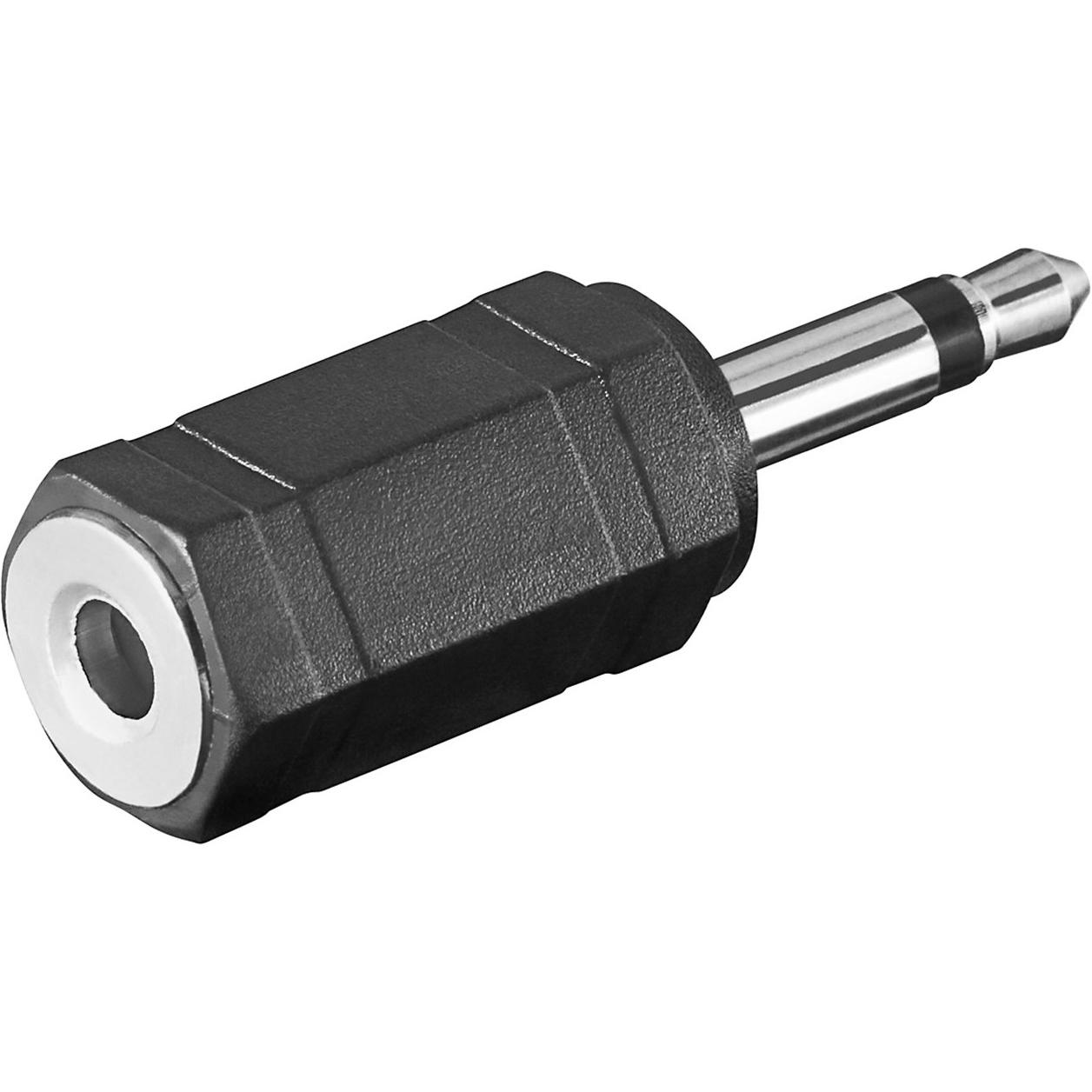 Thumbnail - Goobay Kopfhörer-Adapter, AUX-Klinke 3,5 mm Mono auf Stereo (Winkeladapter), Audio Adapter, Schwarz