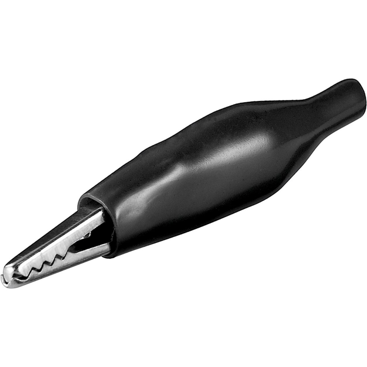 10x Goobay Krokodilklemme, Elektronikkabel + Stecker, Schwarz
