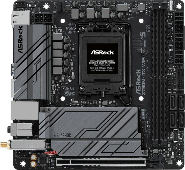 Immagine prodotto AsRock Z790M-ITX WiFi (LGA 1700, Intel Z790, Mini-ITX)