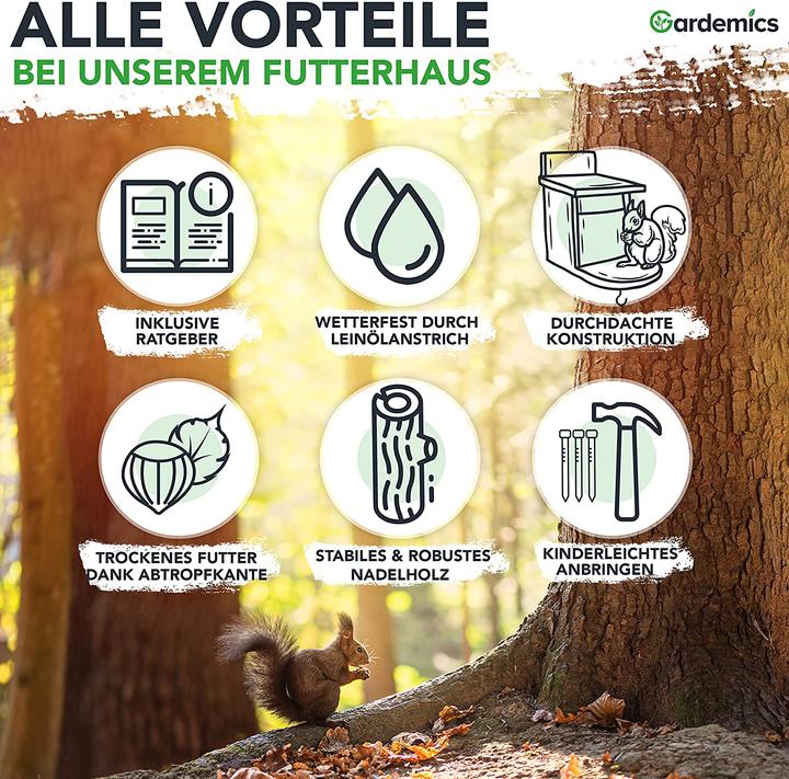 Image du produit Gardemics Mangeoire Eichhoernchen résistant aux intempéries