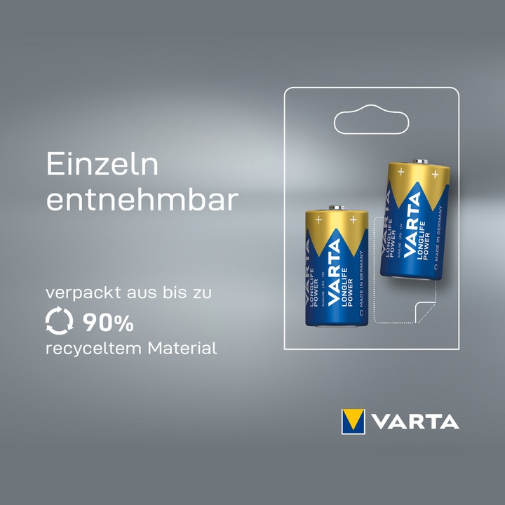 Produktbild Varta Longlife Power (2 Stk., C, 7800 mAh)