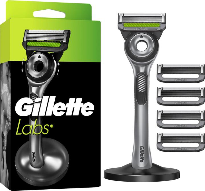 Actual product image Gillette Venus Gillette - GilletteLabs with Exfoliating Bar Shaving Razor For Men - Green/Black