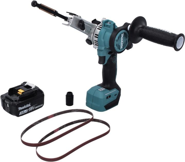 Image du produit Makita DBS 180 F1 Lime à bande sans fil 18 V 9 x 533 mm Brushless + 1x batterie 3,0 Ah - sans chargeur (Ponceuse à bande)
