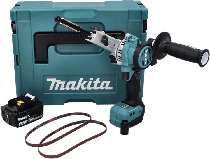 Image du produit Makita DBS 180 F1J Lime à bande sans fil 18 V 9 x 533 mm Brushless + 1x batterie 3,0 Ah + Makpac - sans (Ponceuse à bande)