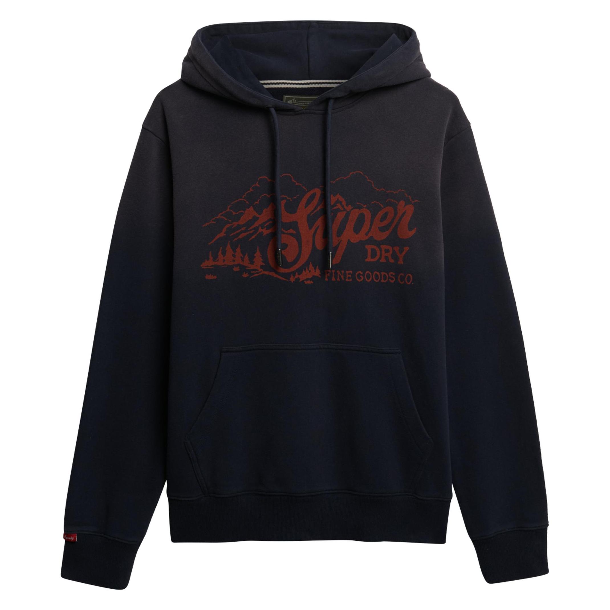 Superdry, Herren, Pullover, Locker Geschnittenes Lo-Fi Outdoors Hoodie, Blau, (Xl)