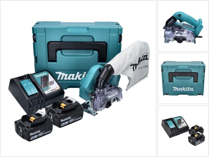 Produktbild Makita DCC 500 RTJ Akku Diamantschneider 18 V 125 mm Brushless + 2x Akku 5,0 Ah + Ladegerät + Makpac (Trennschleifer)