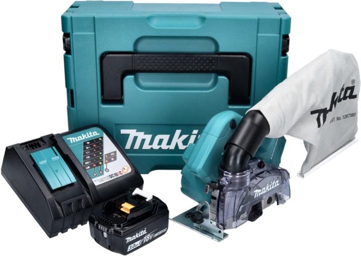 Produktbild Makita DCC 500 RF1J Akku Diamantschneider 18 V 125 mm Brushless + 1x Akku 3,0 Ah + Ladegerät + Makpa (Trennschleifer)