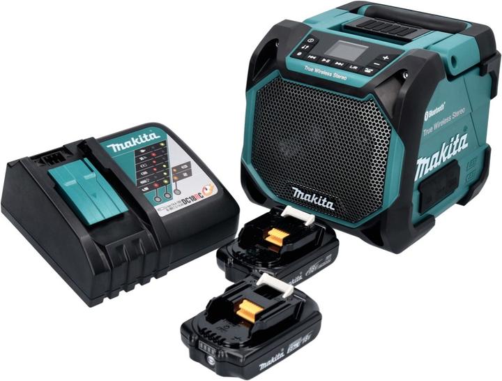 Produktbild Makita DMR 203 RA Bluetooth Lautsprecher 12 V 18 V IP64 + 2x Akku 2,0 Ah + Ladegerät (29 h)