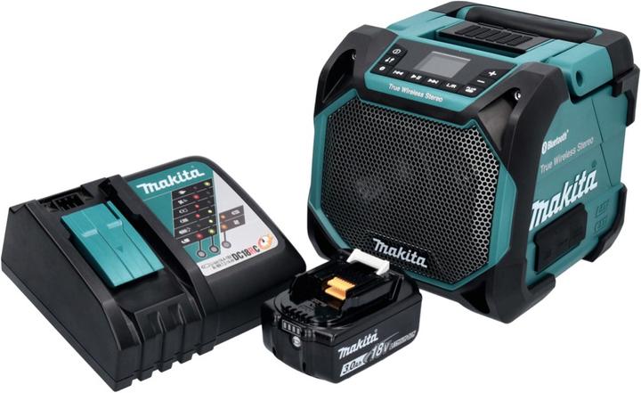 Produktbild Makita DMR 203 RF1 Bluetooth Lautsprecher 12 V 18 V IP64 + 1x Akku 3,0 Ah + Ladegerät