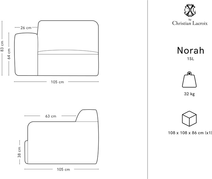 Actual product image CXL by Christian Lacroix Norah (3-seater, 4-seater, 2 person sofa)