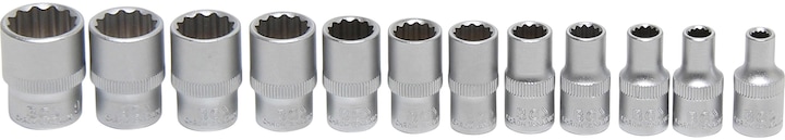Actual product image BGS Socket Set, 12-point | 6.3 mm (1/4") Drive | Inch Sizes | 12 pcs.
