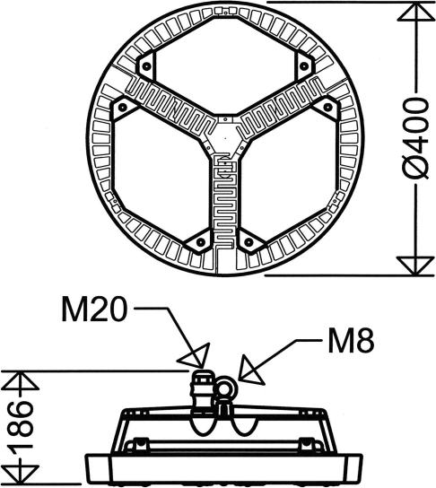 Actual product image Schuch LED hall floodlight Triano (13500 lm)