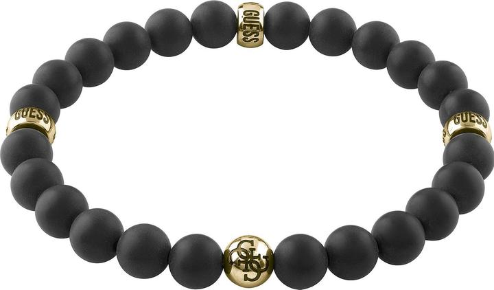 Guess 4G Icon MenÂ's Beaded Bracelet JUMB02117JWYGBK (18 cm, Edelstahl)