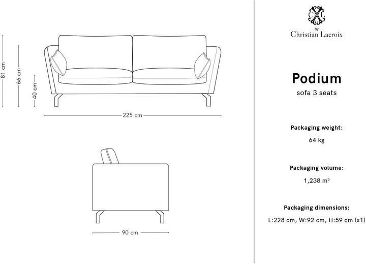 Produktbild CXL by Christian Lacroix Podium (3-Sitzer)