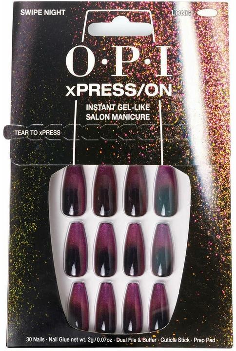 OPI Xpress/On Nail Art (Artificial nails, Black, Purple)