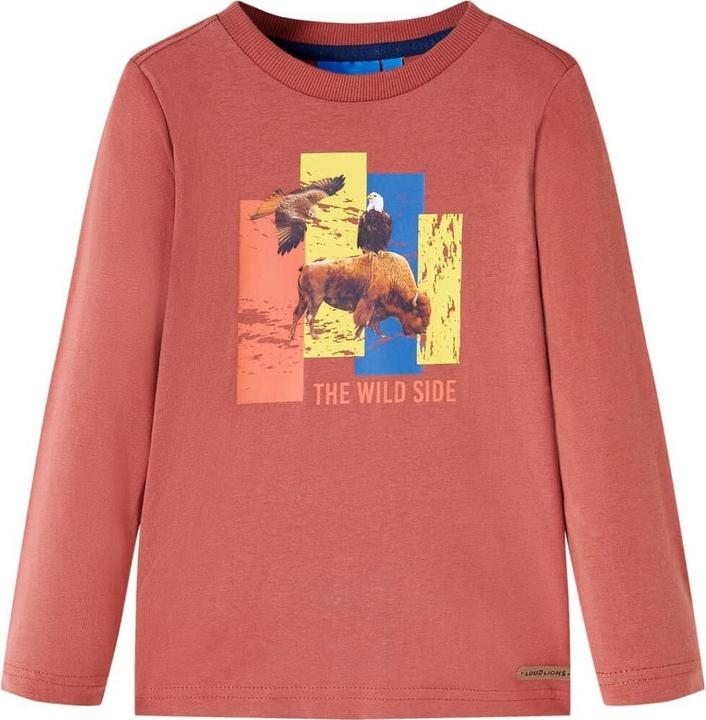 Immagine prodotto VidaXL Camicia a maniche lunghe da bambino Henna 140,Materiale: 100 (140)