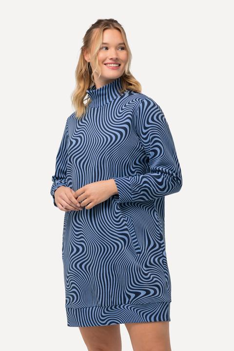 Actual product image Ulla Popken Wavy Printed Turtleneck Dress (46, 48)