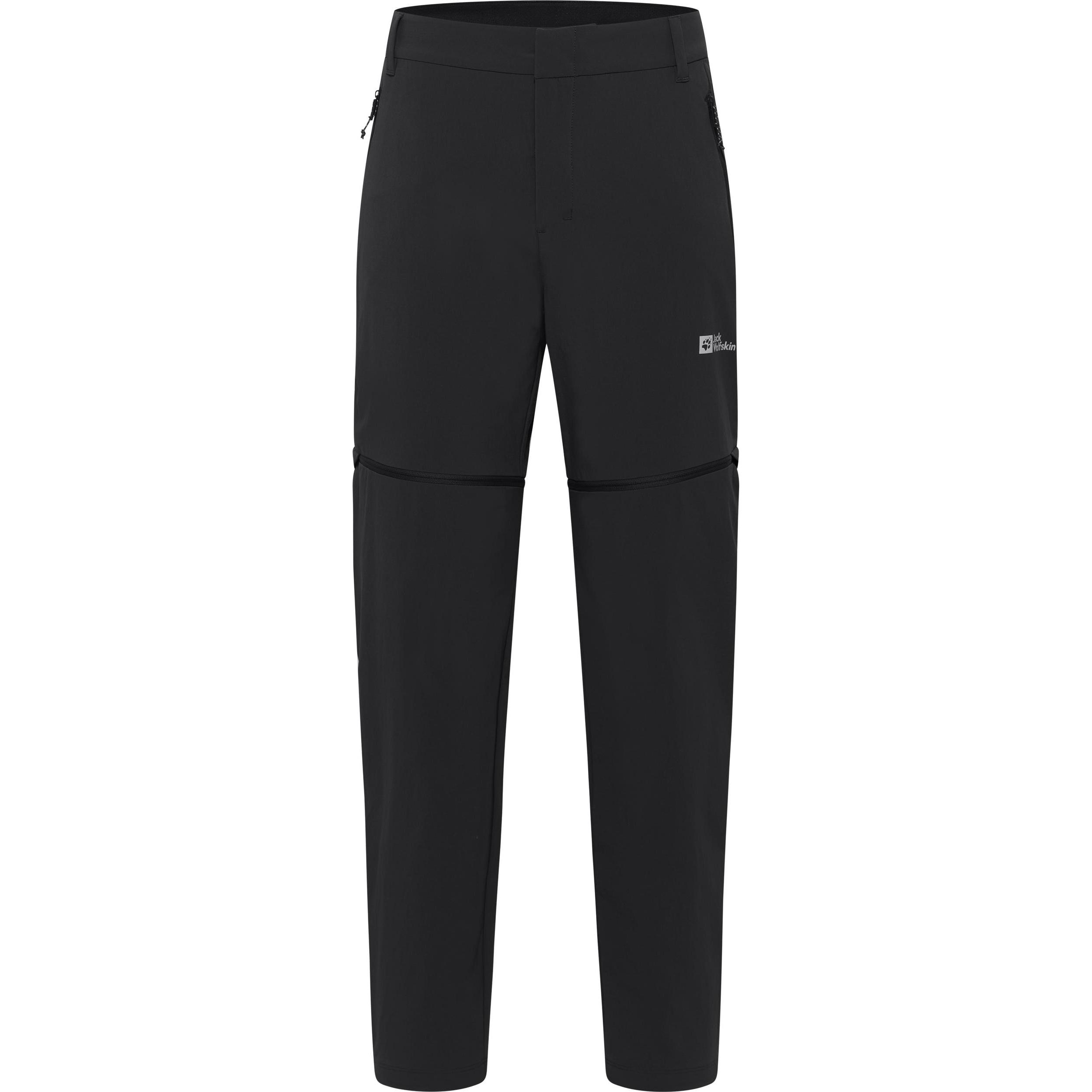 Jack Wolfskin, Herren, Outdoorhose, Hikeout Zip Away Pants M (54), Schwarz, 54