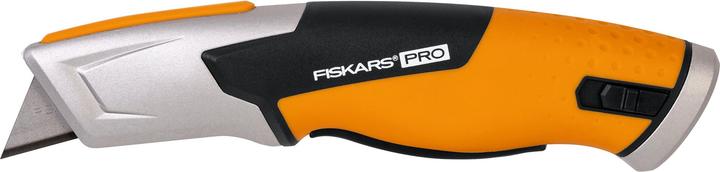 Produktbild Fiskars Pro Sicherheits-Universalmesser mit einziehbarer Klinge, Länge 17,7 cm, Rostfreier Stahl/Kun (Cutter)