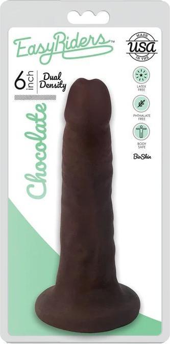 Actual product image Pipedream Easy Riders Thin Chocolate Dildo 15'25 cm