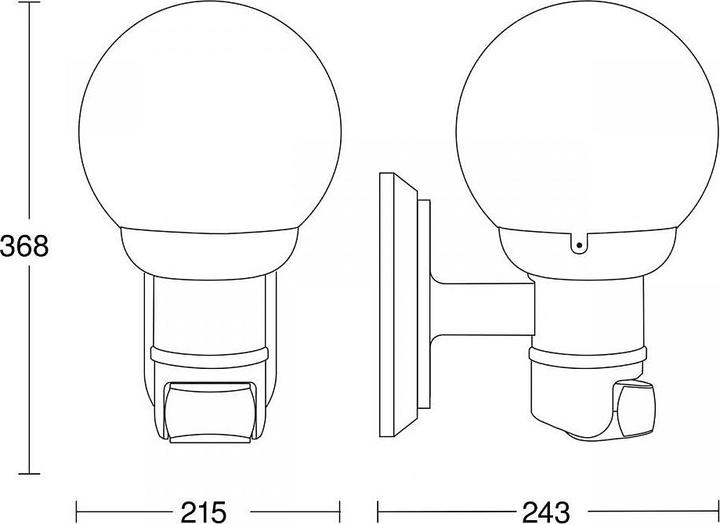 Actual product image Steinel Exterior wall light with movement (E27, IP44)