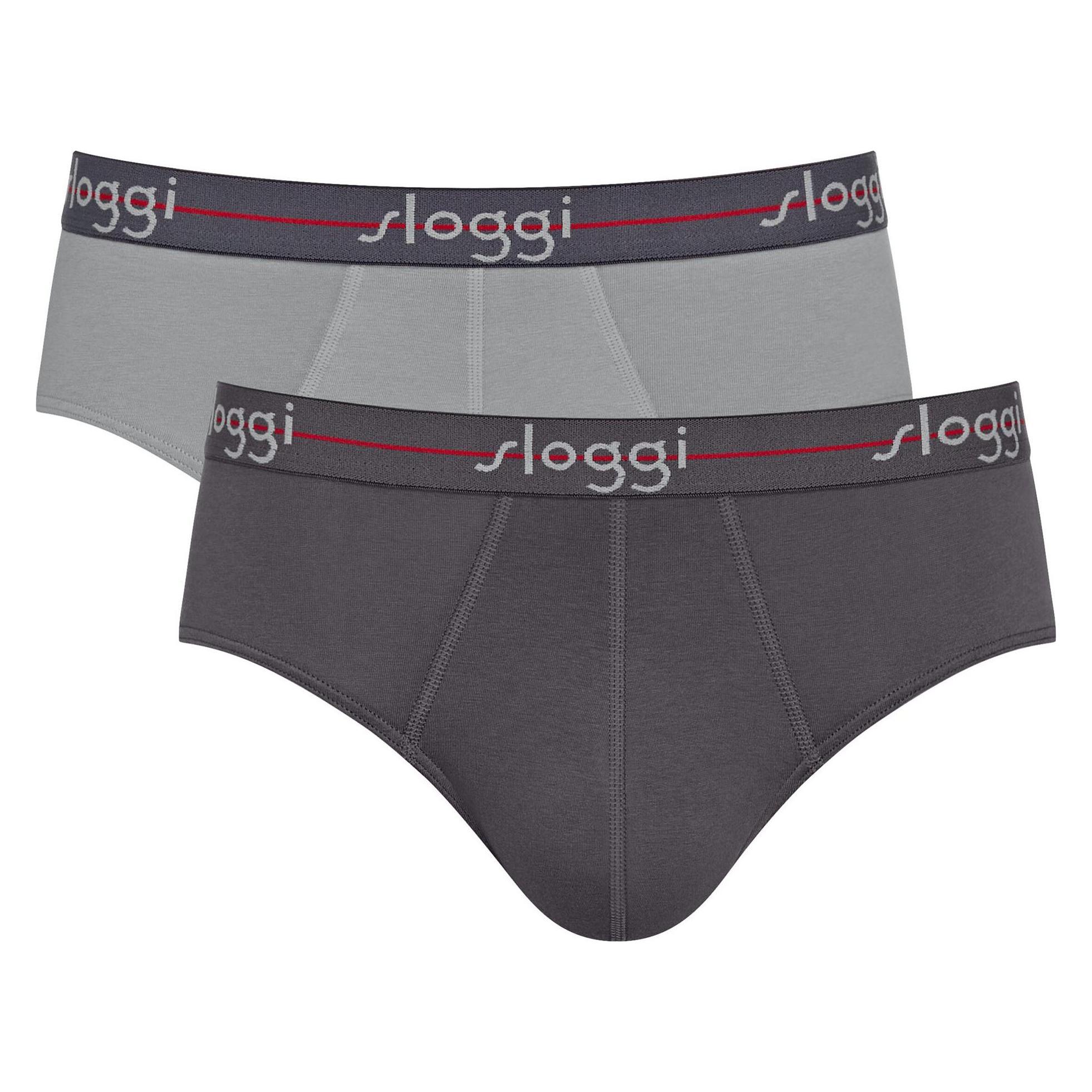 Sloggi, Herren, Unterhosen, Herren Midi Slip «Start», Duo-Pack, Elastisch, Mehrfarbig, (Xl, 2er Pack)