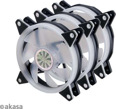 Actual product image Akasa Vegas AR7 ARGB Fan Triple Kit (120 mm, 3 x)