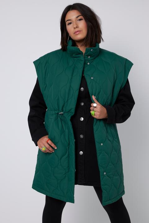 Image du produit Studio Untold Gilet matelassé oversized, col montant, cordon coulissant sous tunnel à la taille (50, 52)