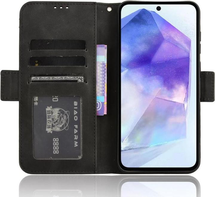 Produktbild Cover-Discount Galaxy A55 - Etui mit vielen Kartenfächer schwarz (Samsung Galaxy A55)