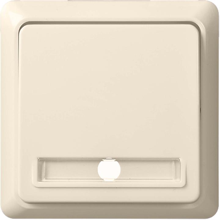 Actual product image Schneider Electric Push-button 10A illuminated w. labelling field complete RENOVATION screw terminal pearl white 512140