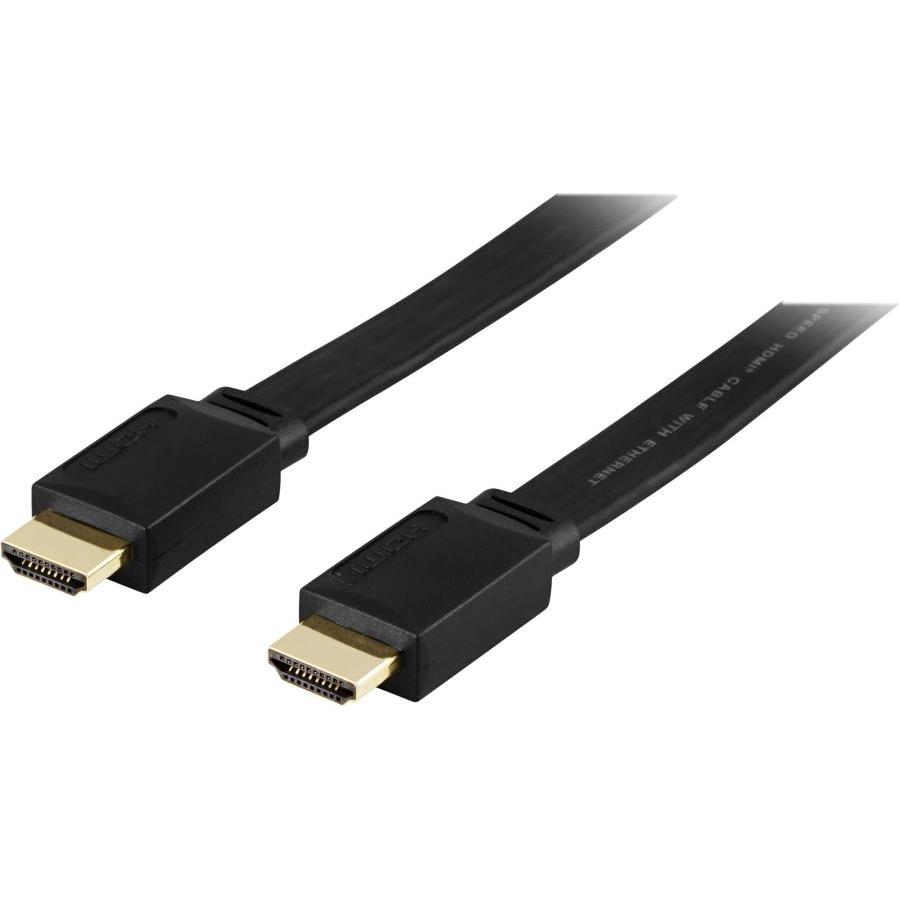 Deltaco HDMI-1030F HDMI-Kabel 3 m HDMI Typ A (Standard) Schwarz (3 m, HDMI), Video Kabel