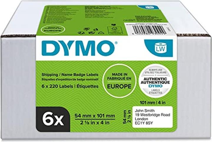 Immagine prodotto Dymo Etichette di spedizione 54 x 101 mm 6x 220 pezzi. (5.40 cm)