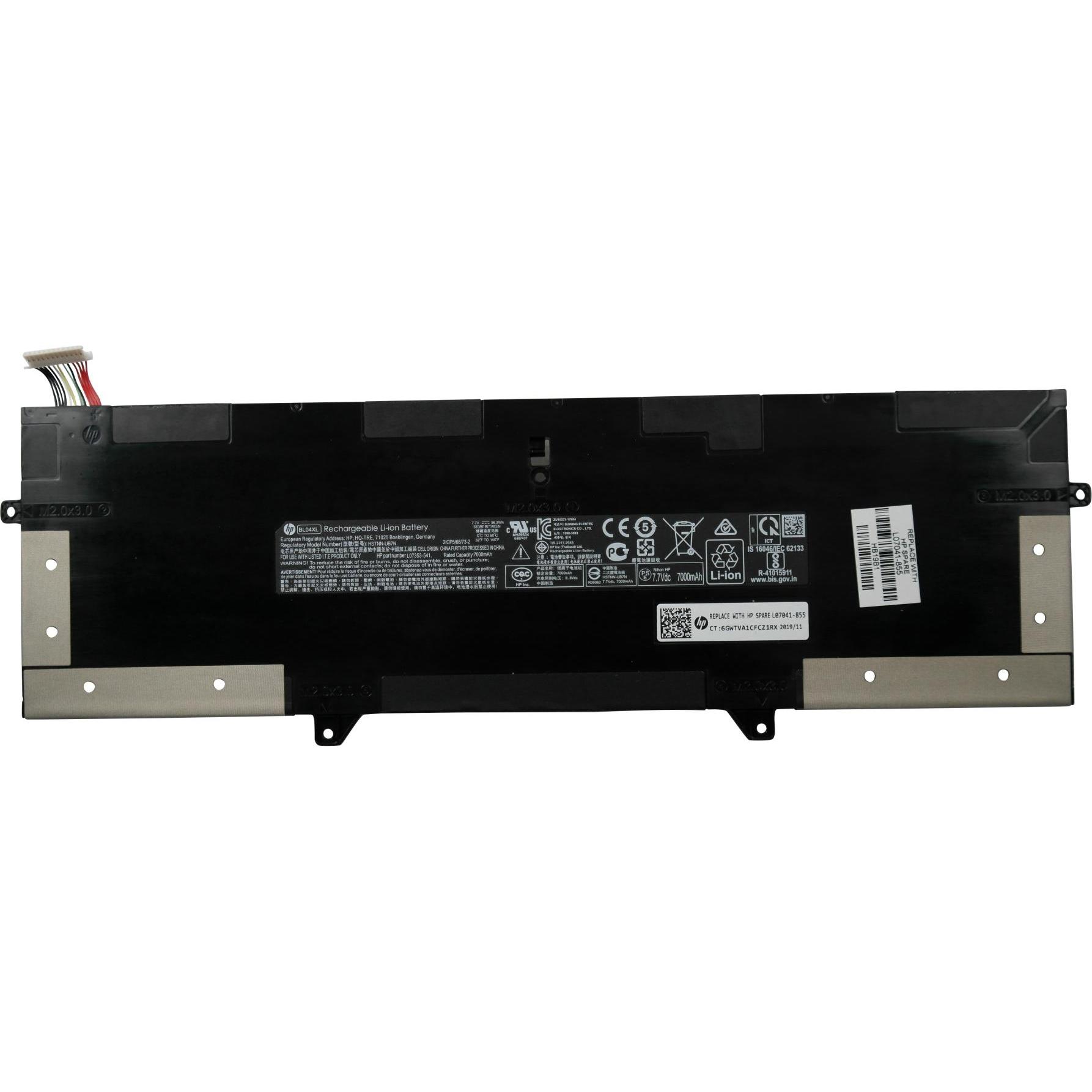 HP Original Akku für L07041-855 (7000 mAh), Notebook Akku, Schwarz